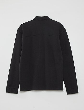 Overshirt tinta unita stretch