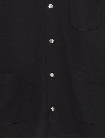 Overshirt tinta unita stretch