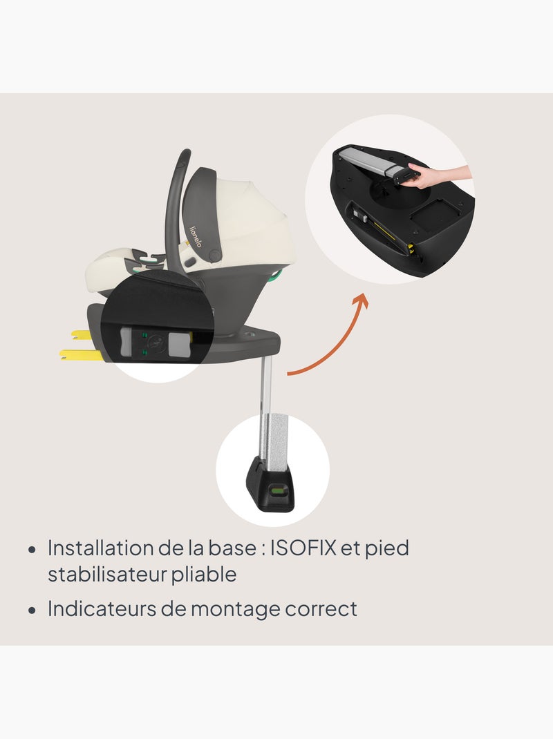Ovetto auto con base isofix 180° - astrid i-size - premiato dall’adac - seggiolino auto 40-87cm Beige chiaro - Kiabi