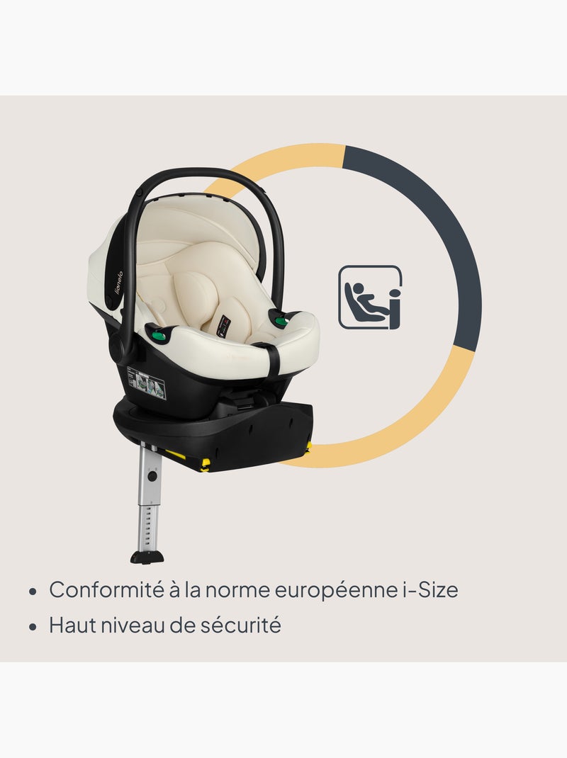 Ovetto auto con base isofix 180° - astrid i-size - premiato dall’adac - seggiolino auto 40-87cm Beige chiaro - Kiabi