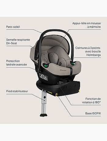 Ovetto auto con base isofix 180° - astrid i-size - premiato dall’adac - seggiolino auto 40-87cm