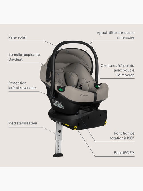Ovetto auto con base isofix 180° - astrid i-size - premiato dall’adac - seggiolino auto 40-87cm - Kiabi