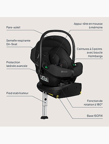 Ovetto auto con base isofix 180° - astrid i-size - premiato dall’adac - seggiolino auto 40-87cm