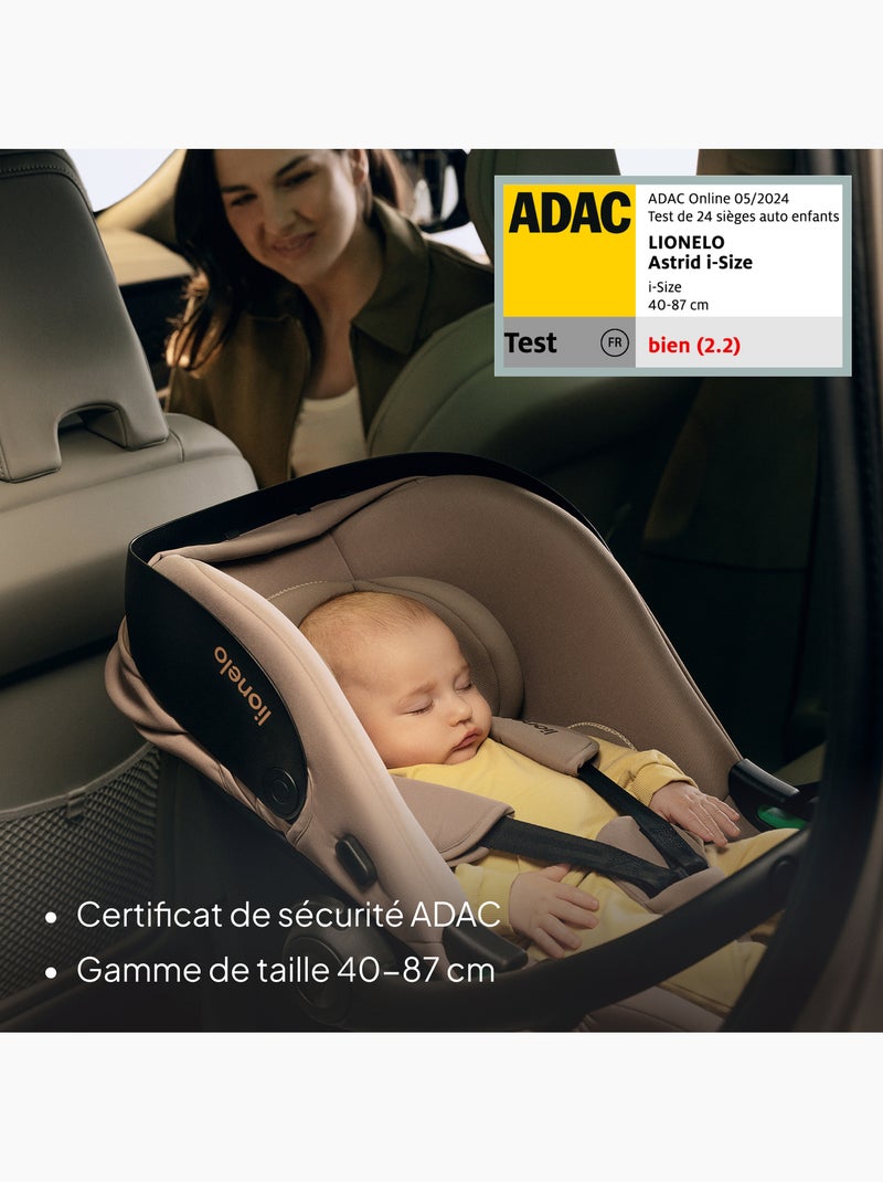 Ovetto auto con base isofix 180° - astrid i-size - premiato dall’adac - seggiolino auto 40-87cm Nero Nero - Kiabi