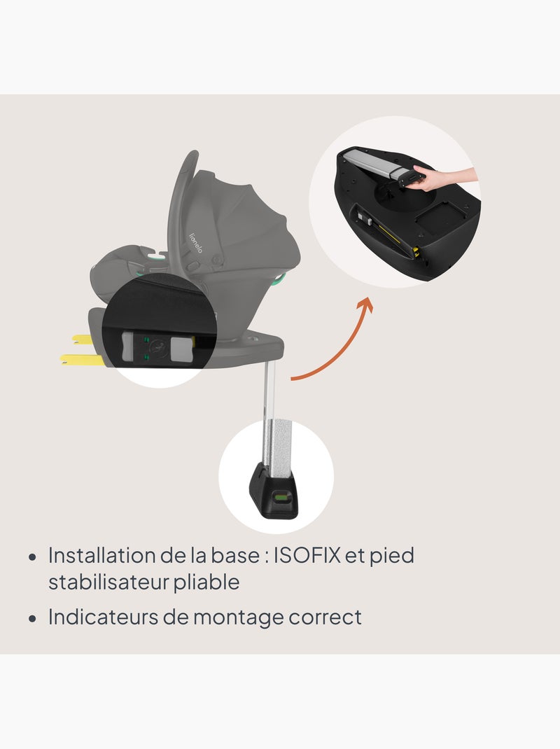 Ovetto auto con base isofix 180° - astrid i-size - premiato dall’adac - seggiolino auto 40-87cm Nero Nero - Kiabi
