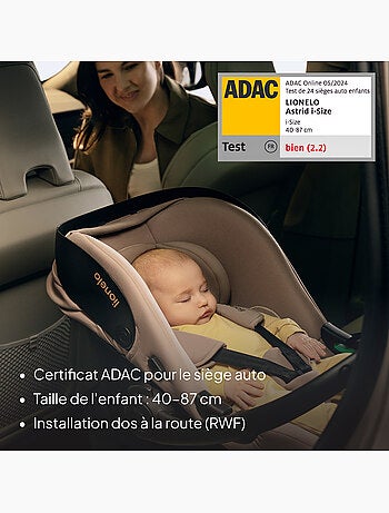 Ovetto auto con base isofix 180° - astrid i-size - premiato dall’adac - seggiolino auto 40-87cm