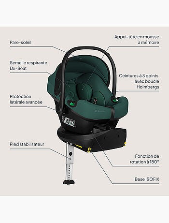 Ovetto auto con base isofix 180° - astrid i-size - premiato dall’adac - seggiolino auto 40-87cm