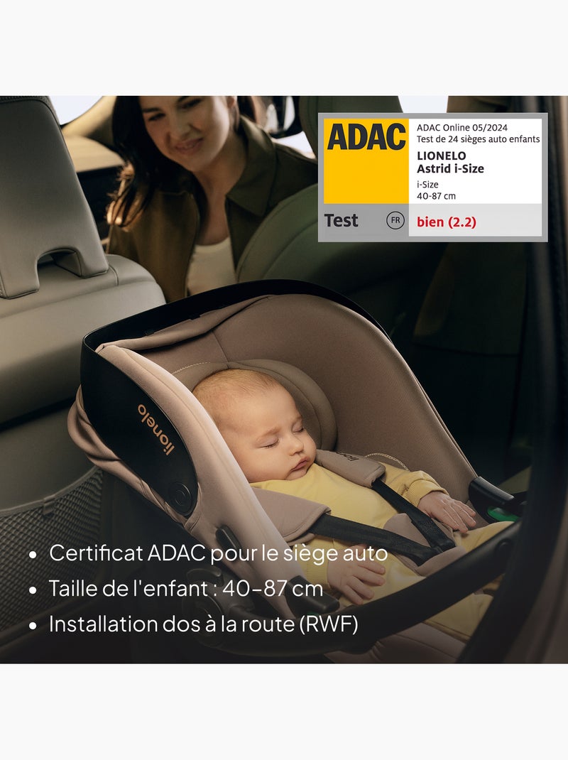Ovetto auto con base isofix 180° - astrid i-size - premiato dall’adac - seggiolino auto 40-87cm Verde - Kiabi