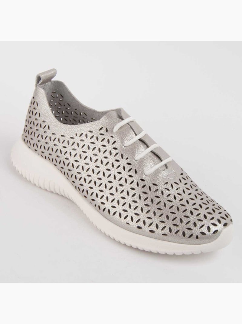 Oxford Pelle Naturale Purapiel Argento - Kiabi
