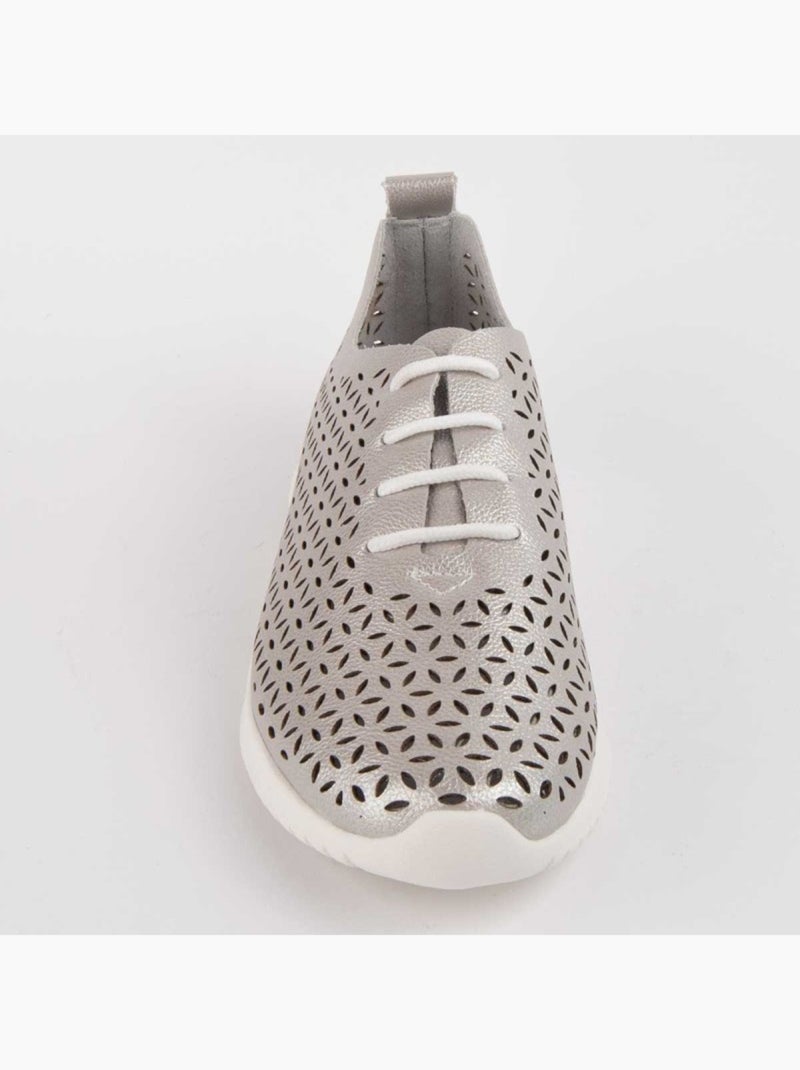 Oxford Pelle Naturale Purapiel Argento - Kiabi
