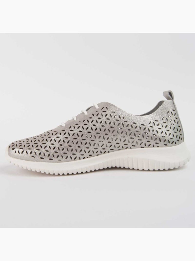 Oxford Pelle Naturale Purapiel Argento - Kiabi