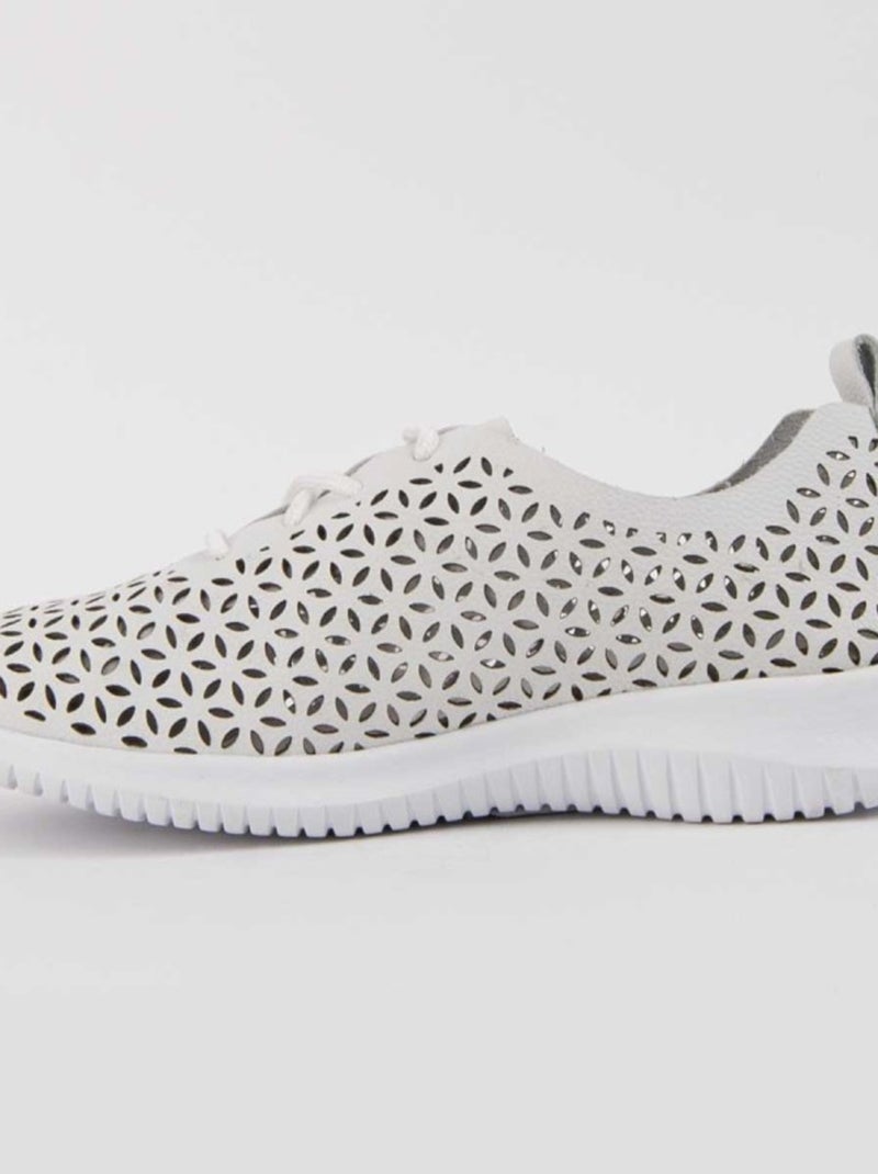 Oxford Pelle Naturale Purapiel Bianco - Kiabi