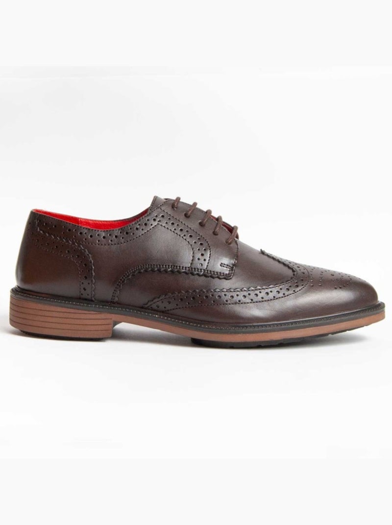 Oxford Pelle Naturale Purapiel Marrone - Kiabi