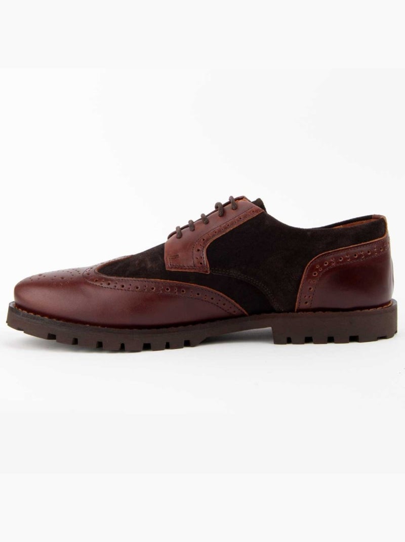 Oxford Pelle Naturale Purapiel Marrone - Kiabi
