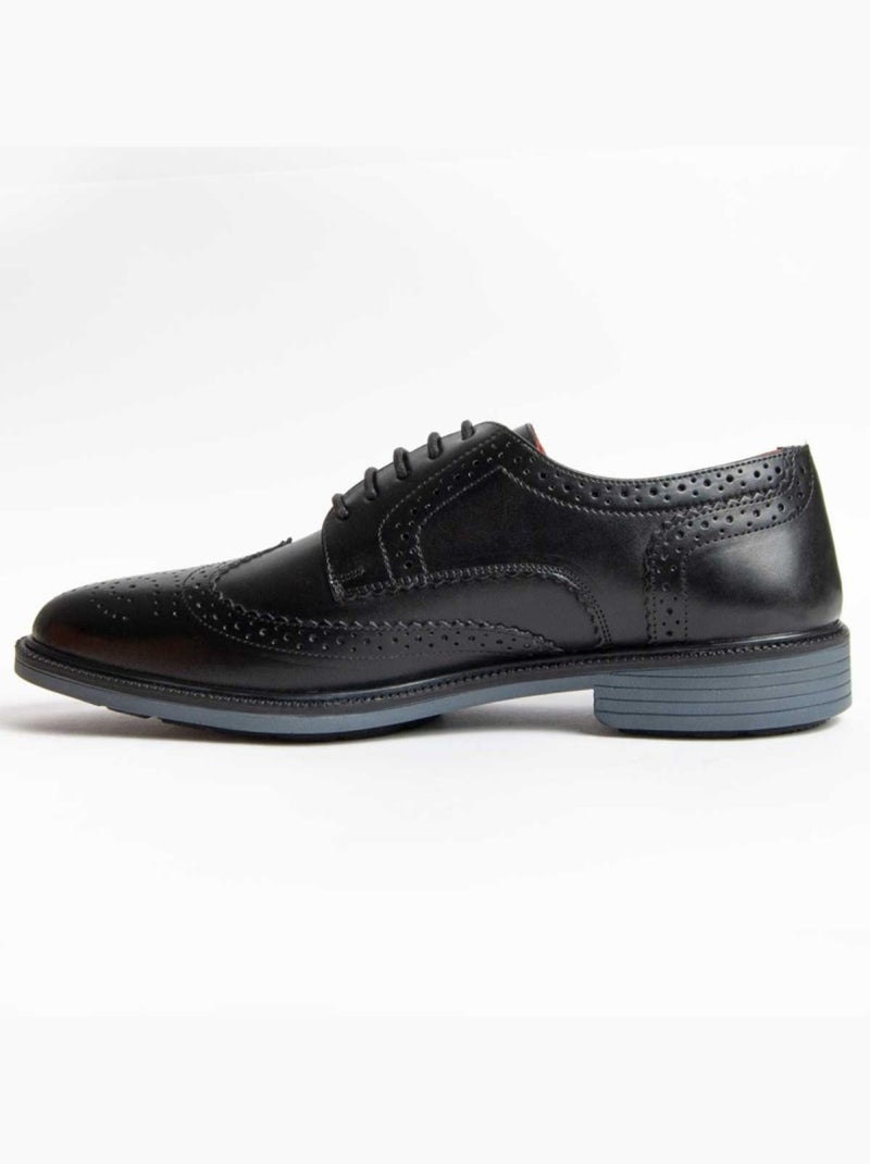 Oxford Pelle Naturale Purapiel Nero - Kiabi