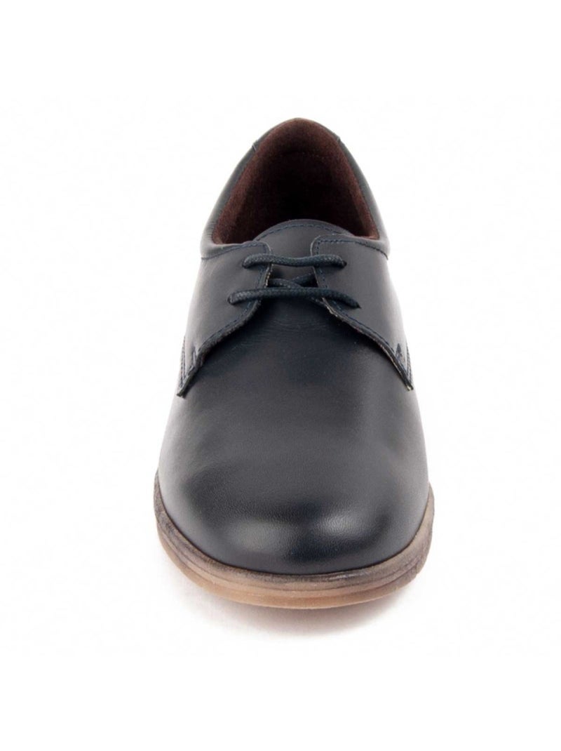 Oxford Zeppa Pelle Naturale Purapiel Blu - Kiabi