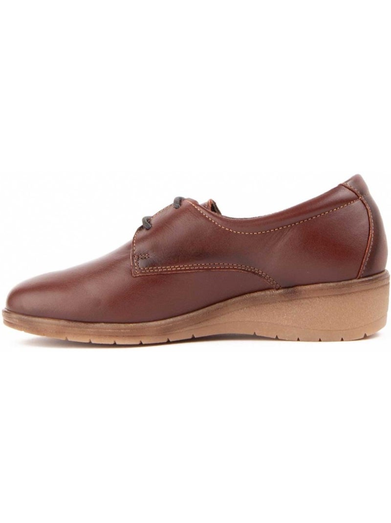 Oxford Zeppa Pelle Naturale Purapiel Marrone - Kiabi