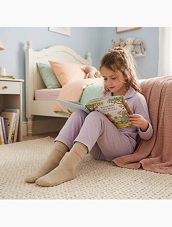 OZABI Calzini da bambina con paillettes e scritta divertente
