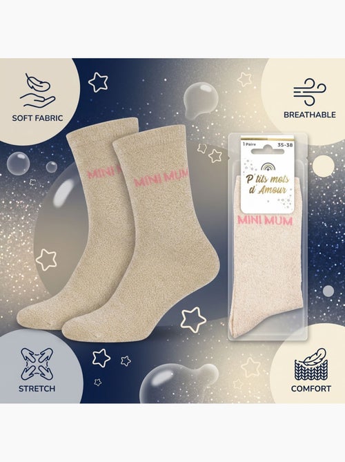 OZABI Calzini da bambina con paillettes e scritta divertente - Kiabi OZABI Calzini da bambina con paillettes e scritta divertente - Kiabi