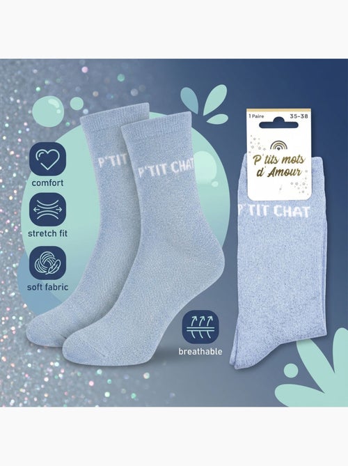 OZABI Calzini da bambina con paillettes e scritta divertente - Kiabi OZABI Calzini da bambina con paillettes e scritta divertente - Kiabi