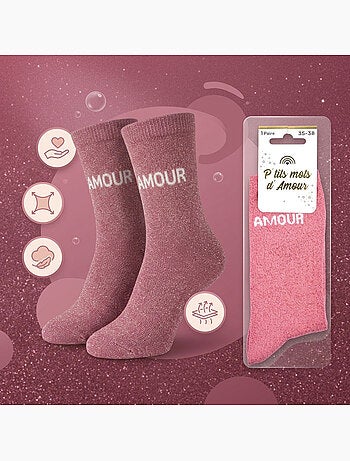 OZABI Calzini da bambina con paillettes e scritta divertente