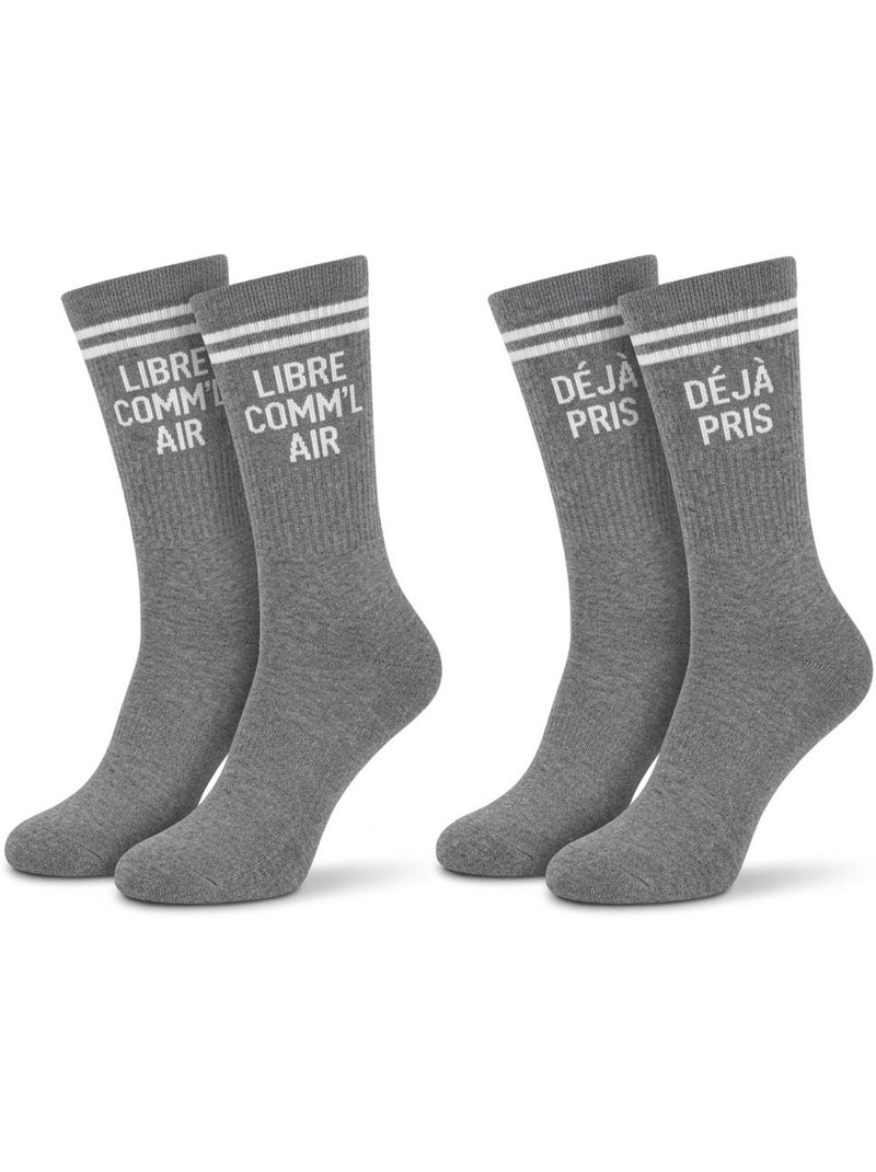 OZABI Calzini da uomo con messaggi divertenti Confezione da 4 paia Nero Multicolore Blu - Kiabi