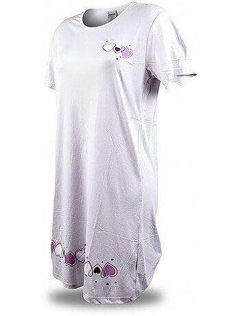 OZABI Camicia da notte da donna in microfibra a maniche corte