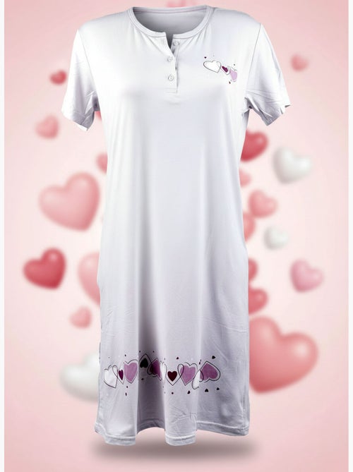 OZABI Camicia da notte da donna in microfibra a maniche corte - Kiabi