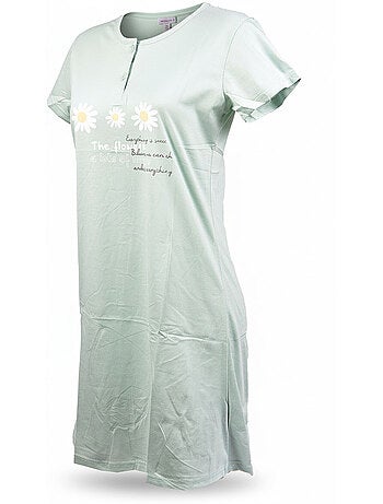 OZABI Camicia da notte da donna in microfibra a maniche corte