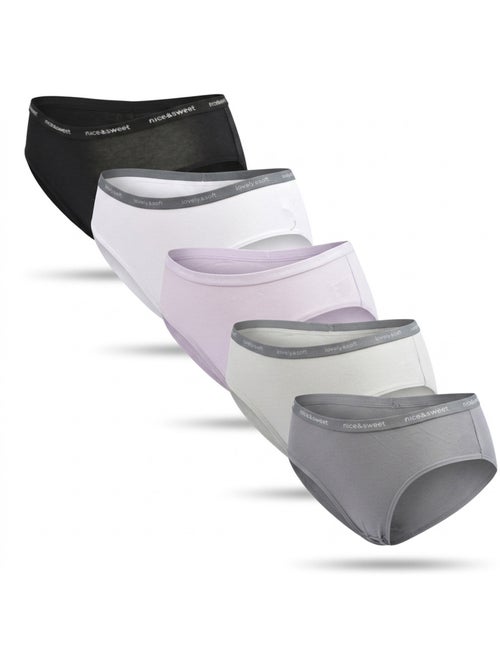 OZABI Confezione 5 Slip Donna Cotone Mini Pizzo Fiocco Satin - Kiabi OZABI Confezione 5 Slip Donna Cotone Mini Pizzo Fiocco Satin - Kiabi