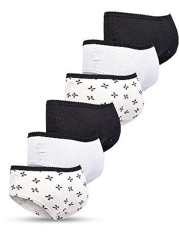 OZABI Confezione di mutandine da bambina in cotone - Set da 6