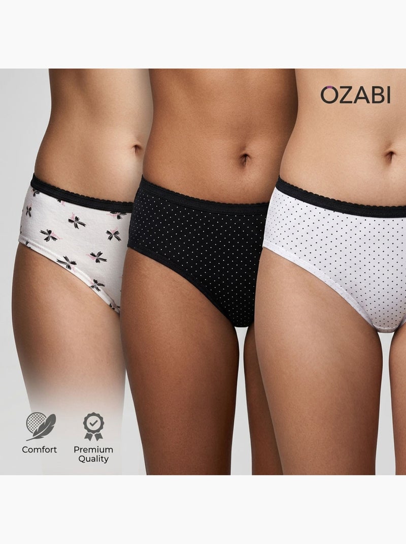 OZABI Confezione di mutandine da bambina in cotone - Set da 6 Bianco Beige Nero - Kiabi