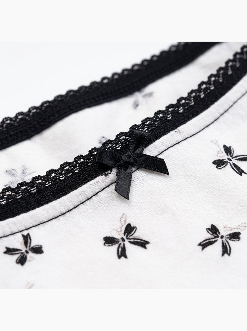 OZABI Confezione di mutandine da bambina in cotone - Set da 6 Bianco Beige Nero - Kiabi