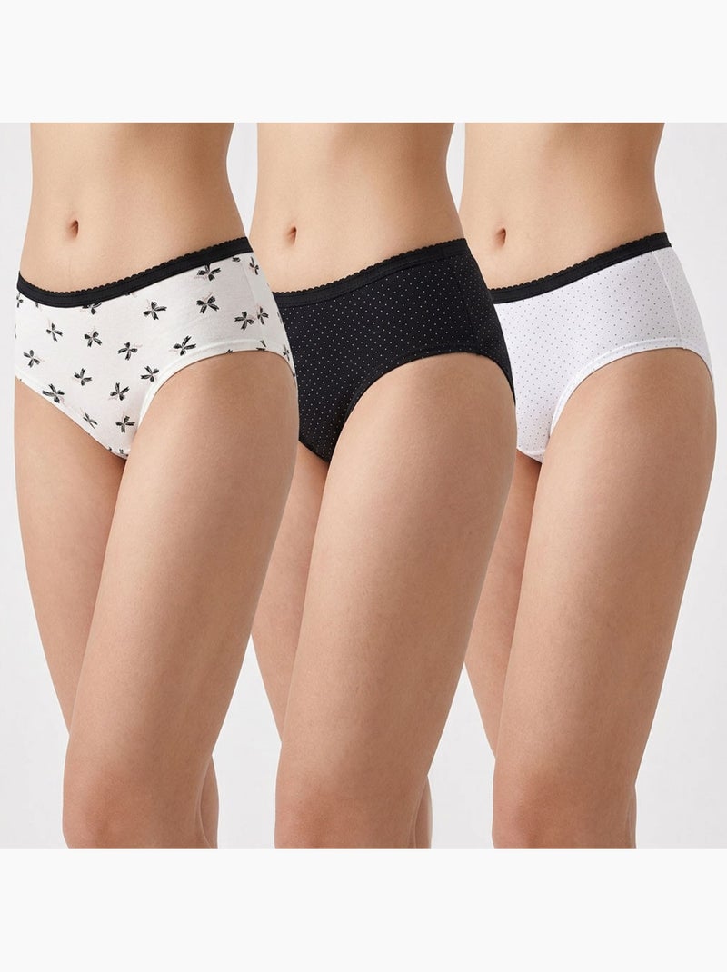 OZABI Confezione di mutandine da bambina in cotone - Set da 6 Bianco Beige Nero - Kiabi