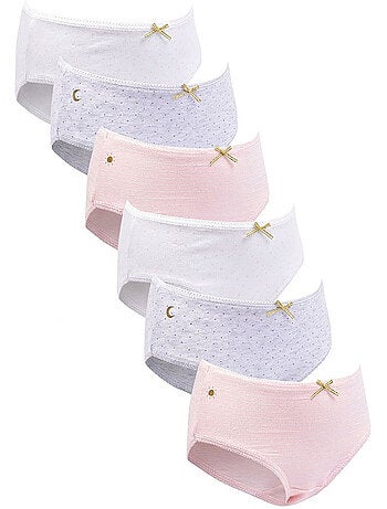 OZABI Confezione di mutandine da bambina in cotone - Set da 6