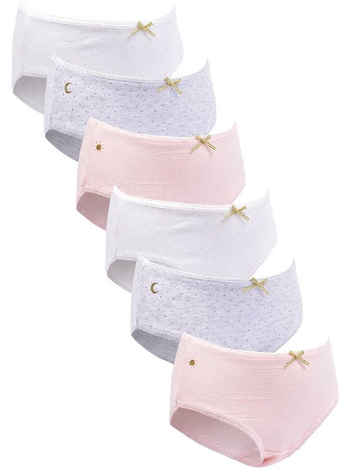 OZABI Confezione di mutandine da bambina in cotone - Set da 6 - Kiabi