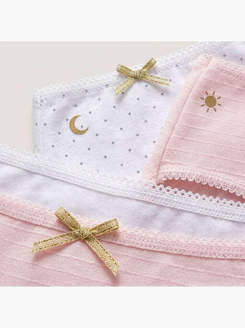 OZABI Confezione di mutandine da bambina in cotone - Set da 6 Bianco Rosa chiaro Grigio - Kiabi