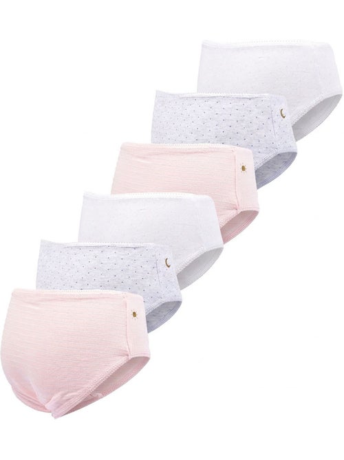 OZABI Confezione di mutandine da bambina in cotone - Set da 6 - Kiabi