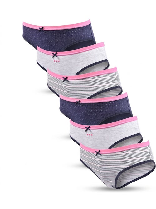 OZABI Confezione di mutandine da bambina in cotone - Set da 6 - Kiabi