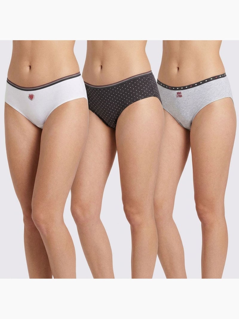 OZABI Confezione di mutandine da bambina in cotone - Set da 6 Grigio nero bianco - Kiabi