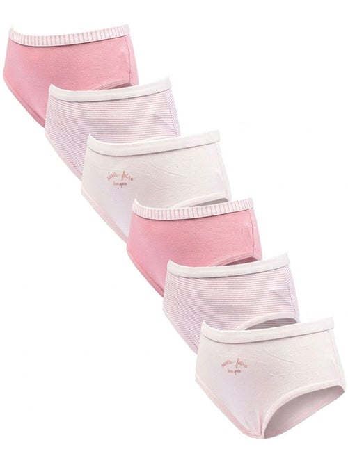 OZABI Confezione di mutandine da bambina in cotone - Set da 6 - Kiabi