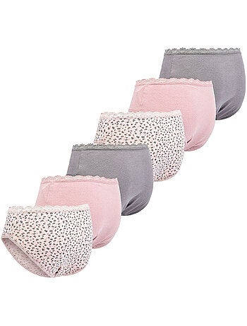 OZABI Confezione di mutandine da bambina in cotone - Set da 6