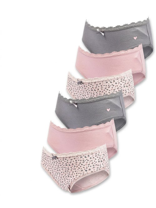 OZABI Confezione di mutandine da bambina in cotone - Set da 6 - Kiabi