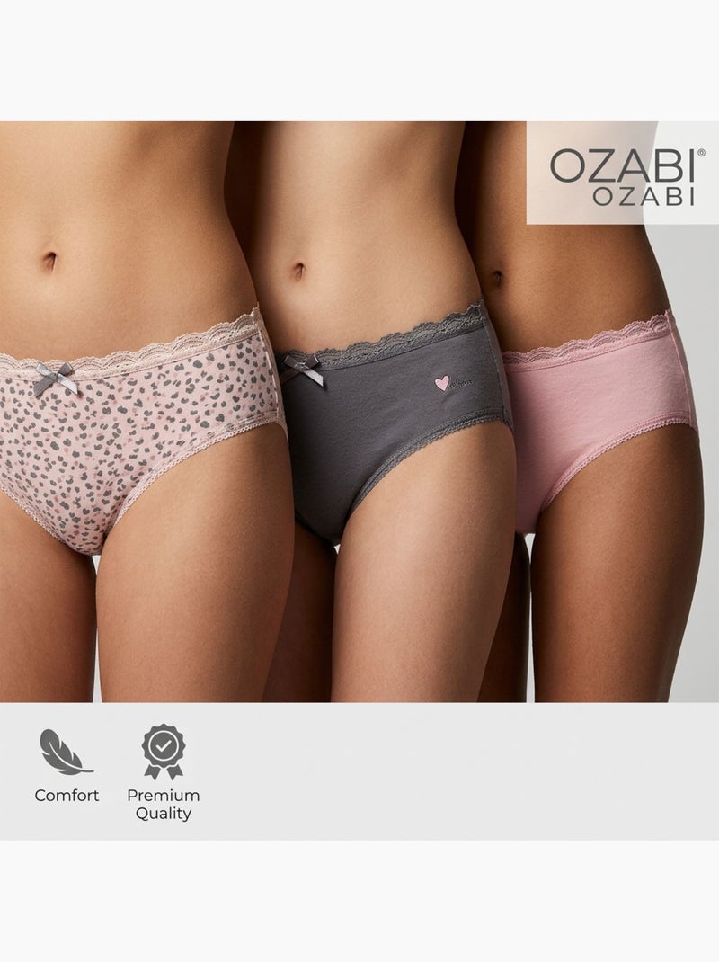 OZABI Confezione di mutandine da bambina in cotone - Set da 6 Rosa/Multicolore - Kiabi