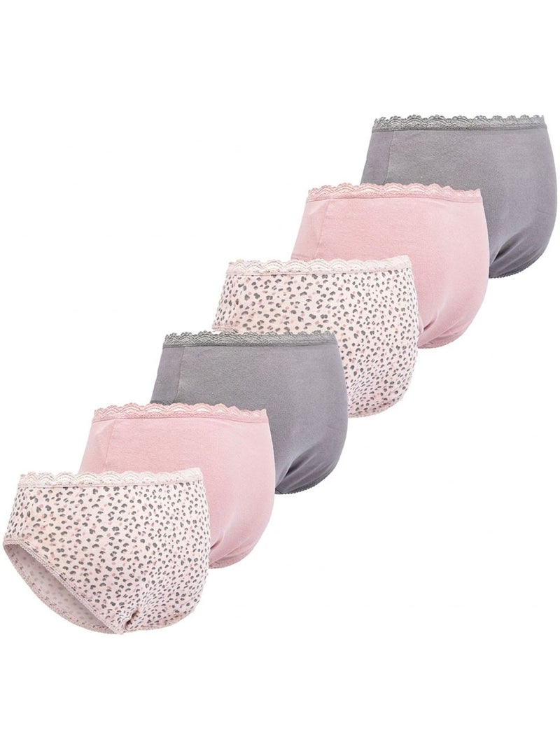 OZABI Confezione di mutandine da bambina in cotone - Set da 6 Rosa/Multicolore - Kiabi
