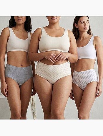 OZABI Confezione di slip da donna a vita alta in cotone – Set da 6