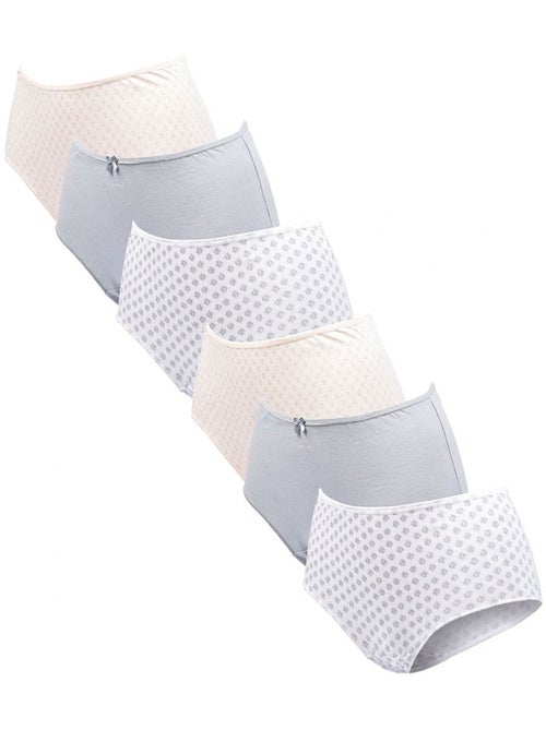 OZABI Confezione di slip da donna a vita alta in cotone – Set da 6 - Kiabi