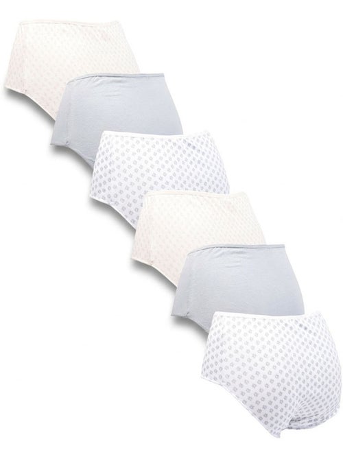 OZABI Confezione di slip da donna a vita alta in cotone – Set da 6 - Kiabi