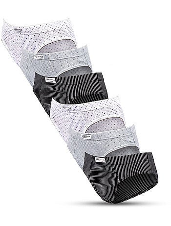 OZABI Confezione di slip da uomo 100% cotone – Set da 6