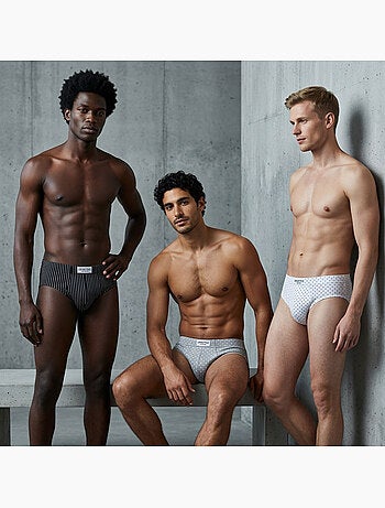 OZABI Confezione di slip da uomo 100% cotone – Set da 6